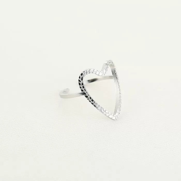 Dot Heart Ring - Silver - Sieradenbycelin Sieradenbycelin Sieradenbycelin