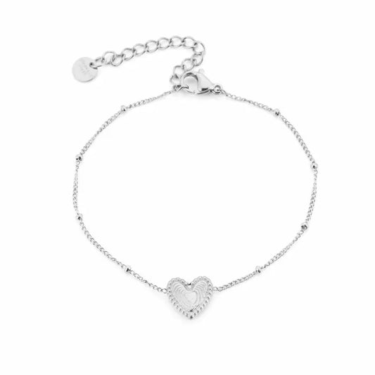 Nancy Heart Bracelet - Silver