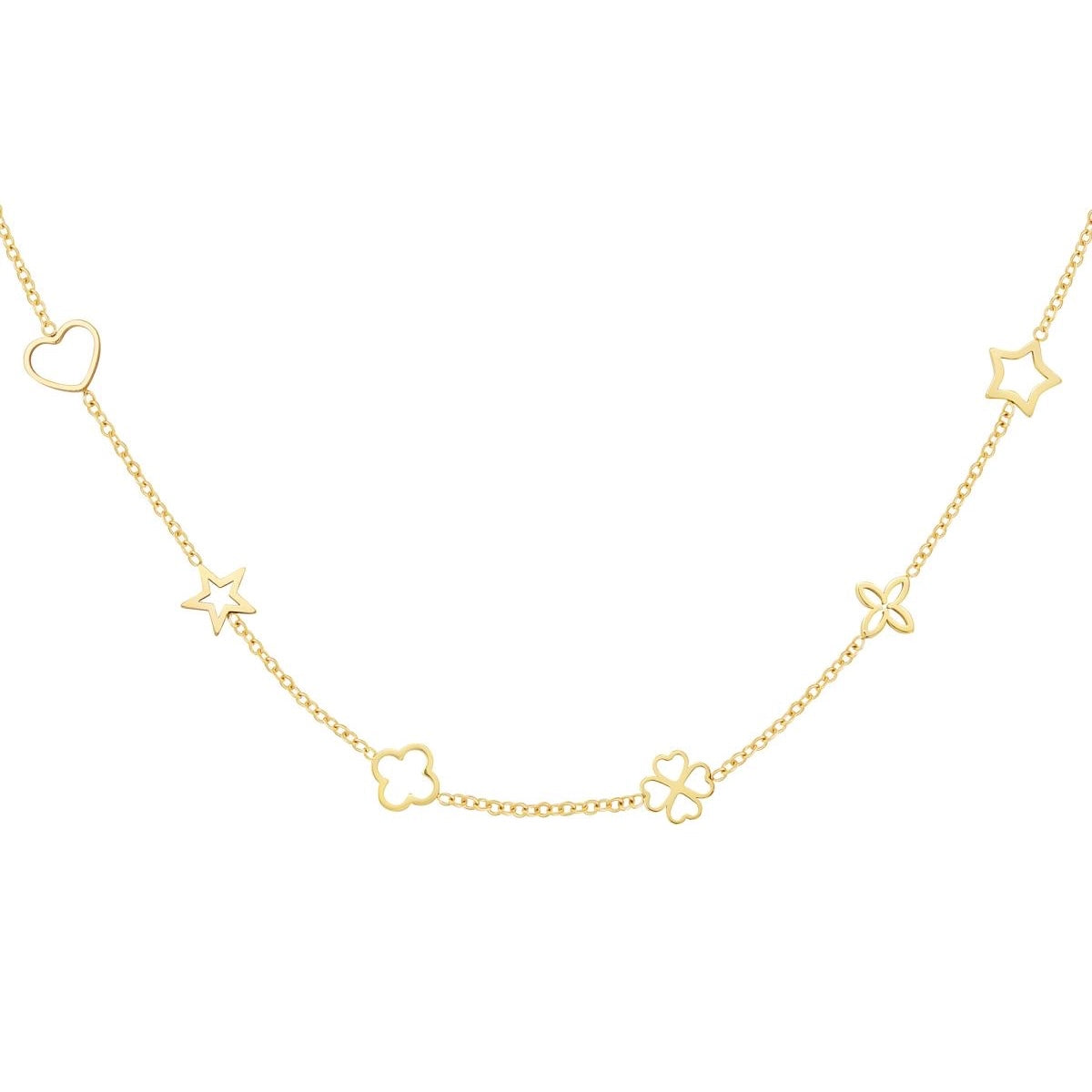 Basic Figure Necklace - Gold