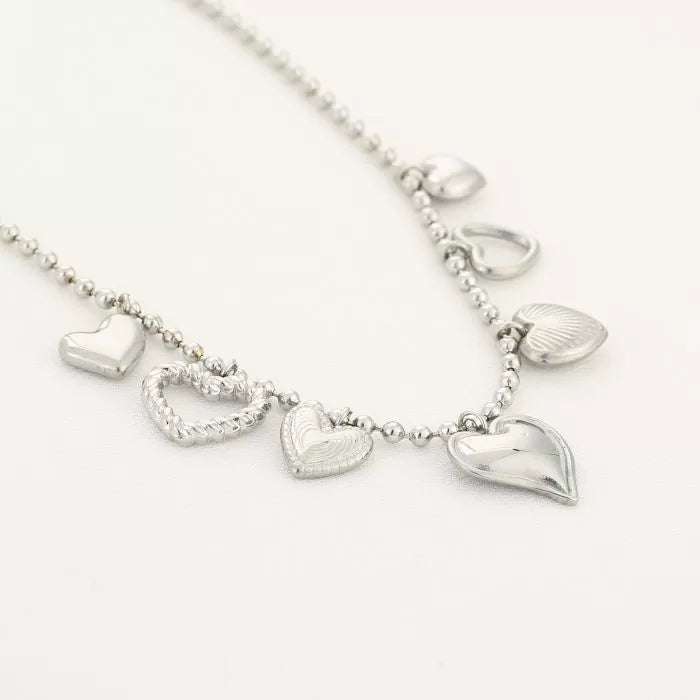 Bedels Heart Necklace - Silver