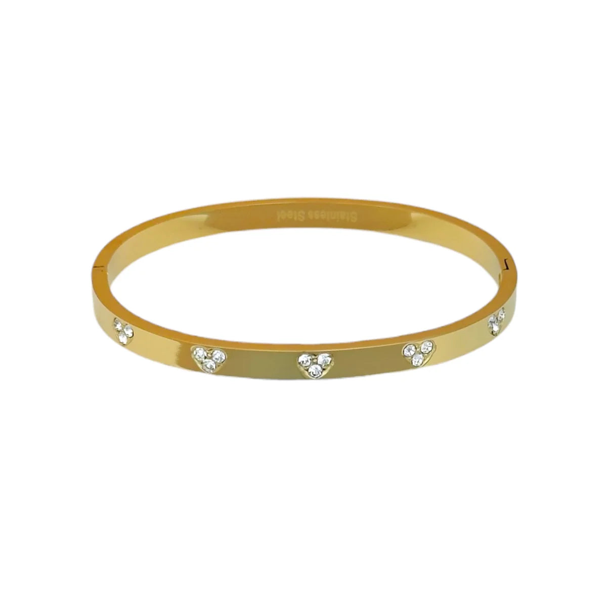 Bangel Diamond Heart Bracelet - Gold