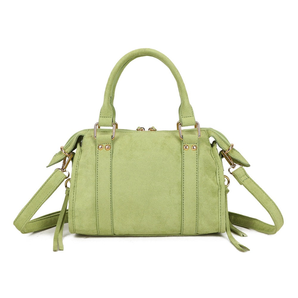 Liv Classic Suède Medium Tas - Appeltjes Groen