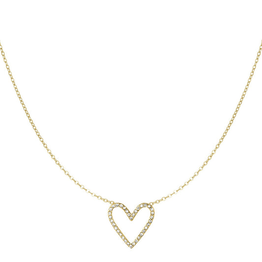 Love Glitter Necklace - Gold