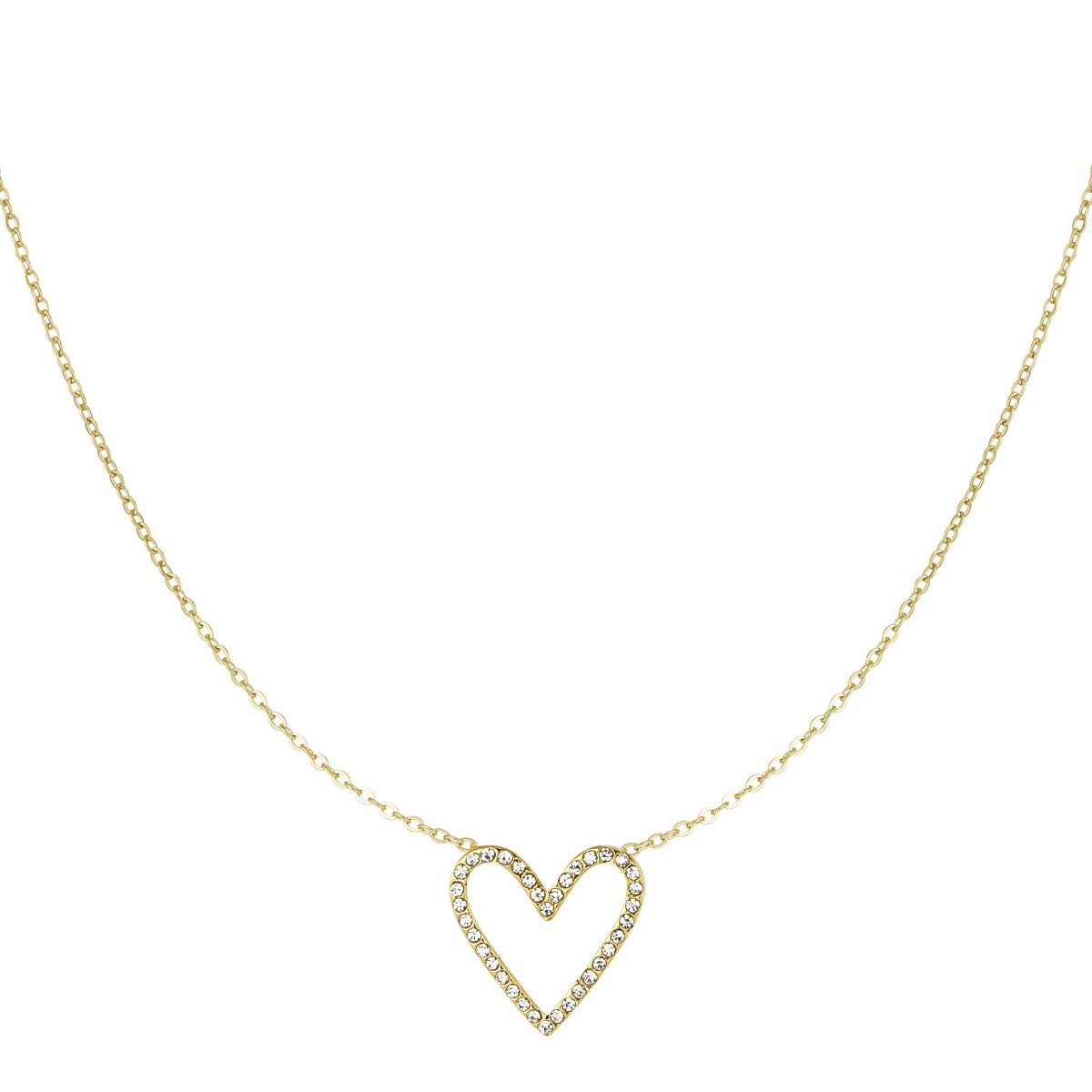 Love Glitter Necklace - Gold - Sieradenbycelin Sieradenbycelin Sieradenbycelin