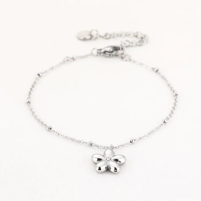 Flower Bracelet - Silver