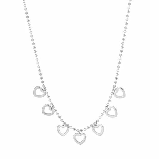 Beauty Heart Necklace - Silver