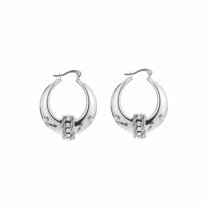 Bali Diamond Earrings - Silver - Sieradenbycelin Sieradenbycelin Sieradenbycelin