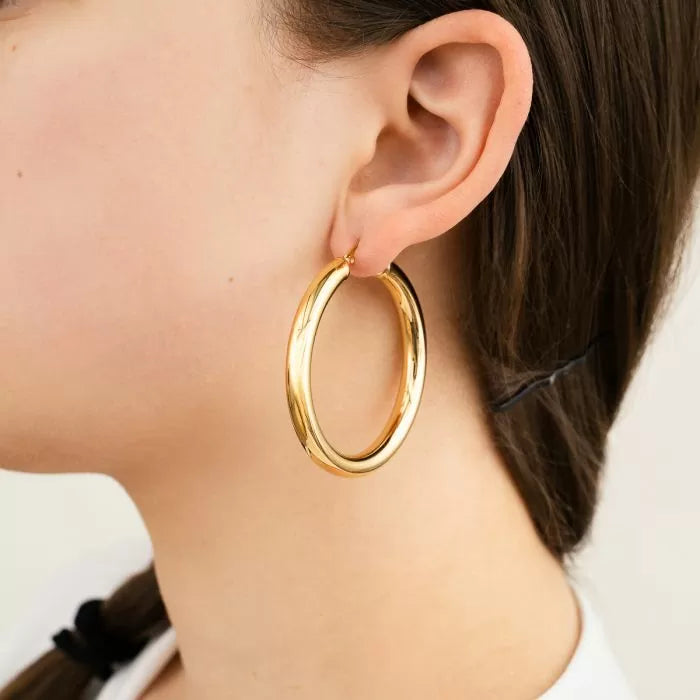 Basic Carlijn Hoops Earrings - Gold