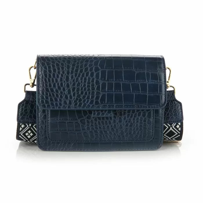 Chloe Croco Tas - Navy - Sieradenbycelin Sieradenbycelin Sieradenbycelin