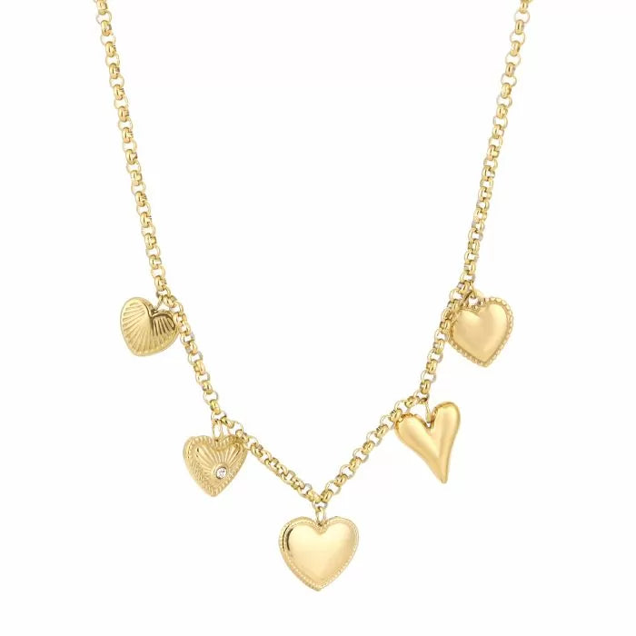 Bedels Beauty Hearts Necklace - Gold