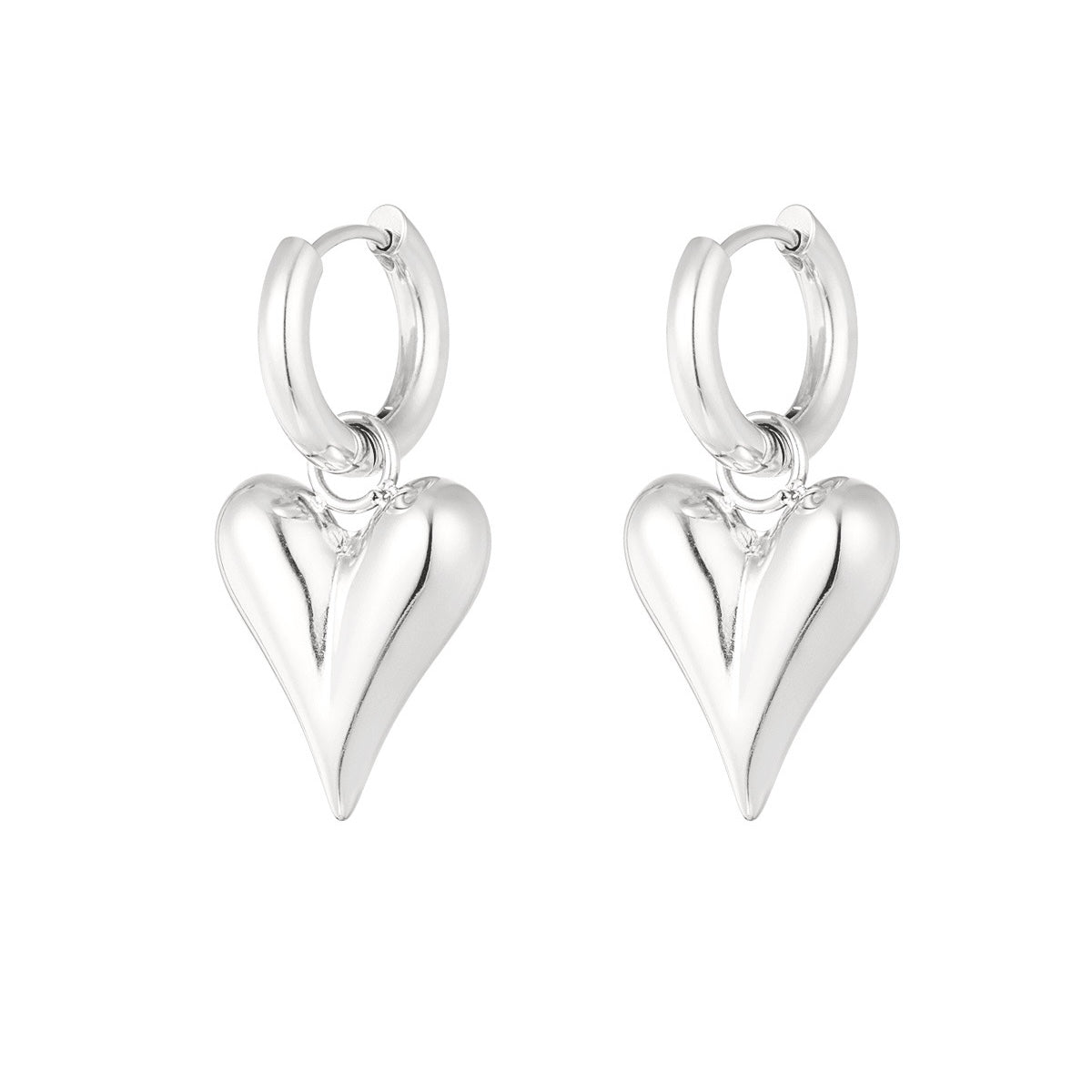 Tessa Small Heart Earrings - Silver