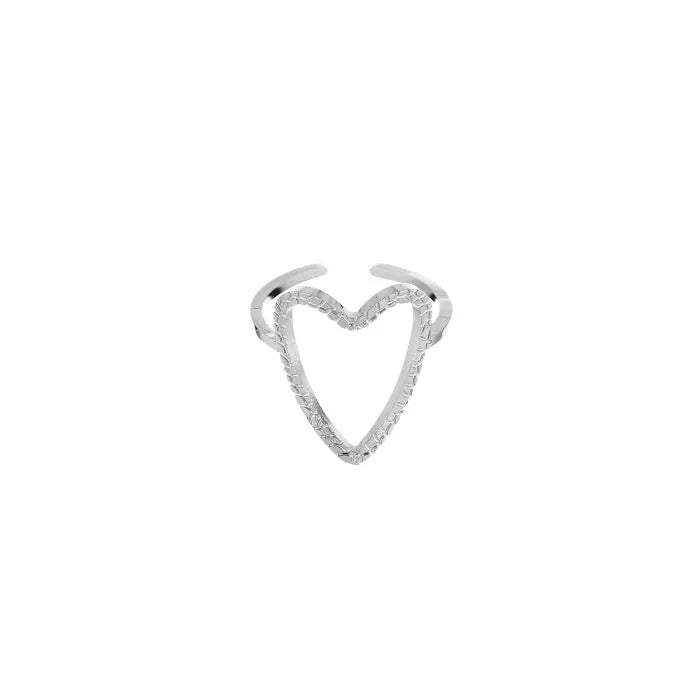 Dot Heart Ring - Silver - Sieradenbycelin Sieradenbycelin Sieradenbycelin