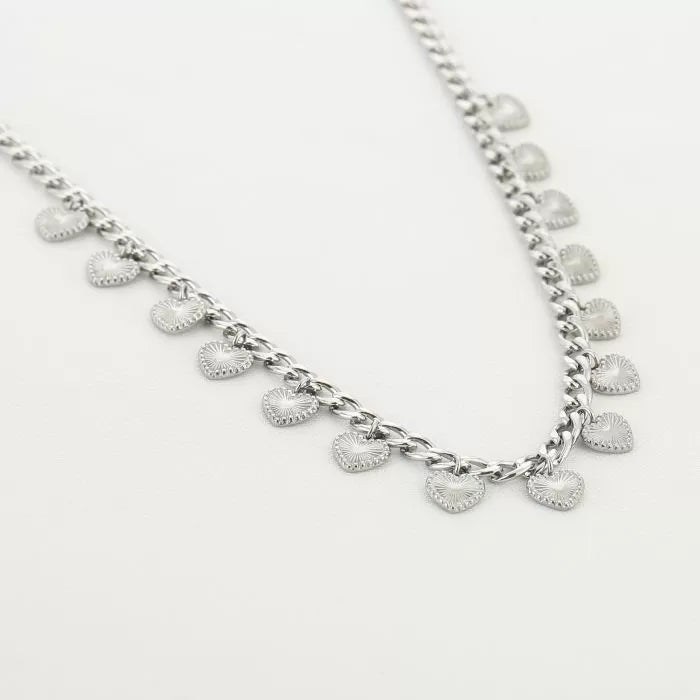 Classica Hearts Necklace - Silver