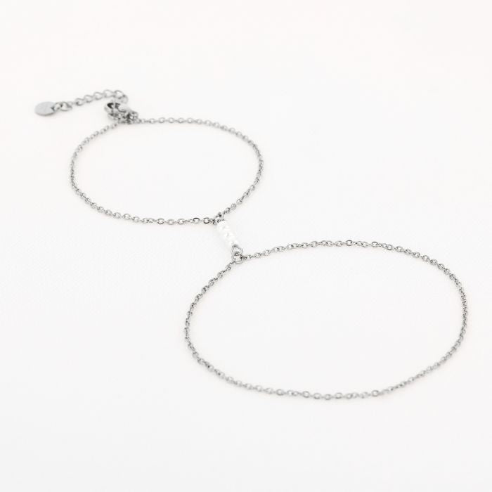 Handchain Parels - Silver