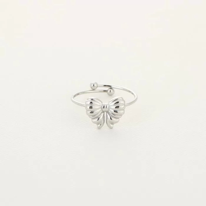 Small Strikjes Ring - Silver