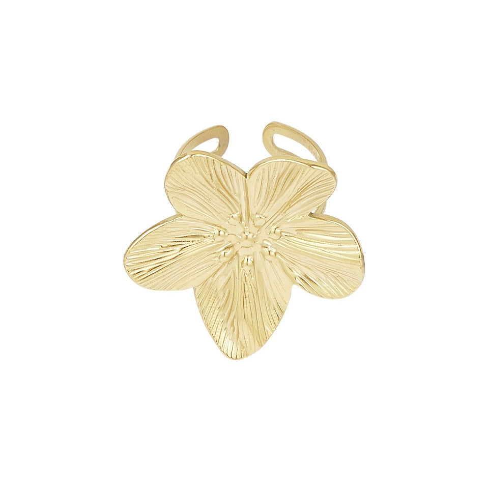 Big Flower Ring - Gold