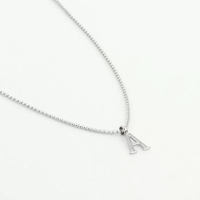 Initial Small Necklace - Silver