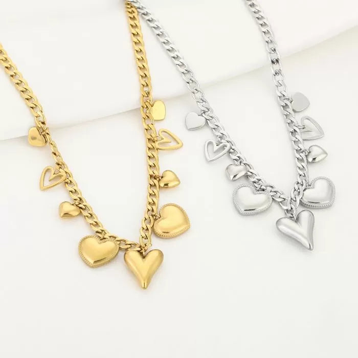 Figure Charms Necklace - Gold