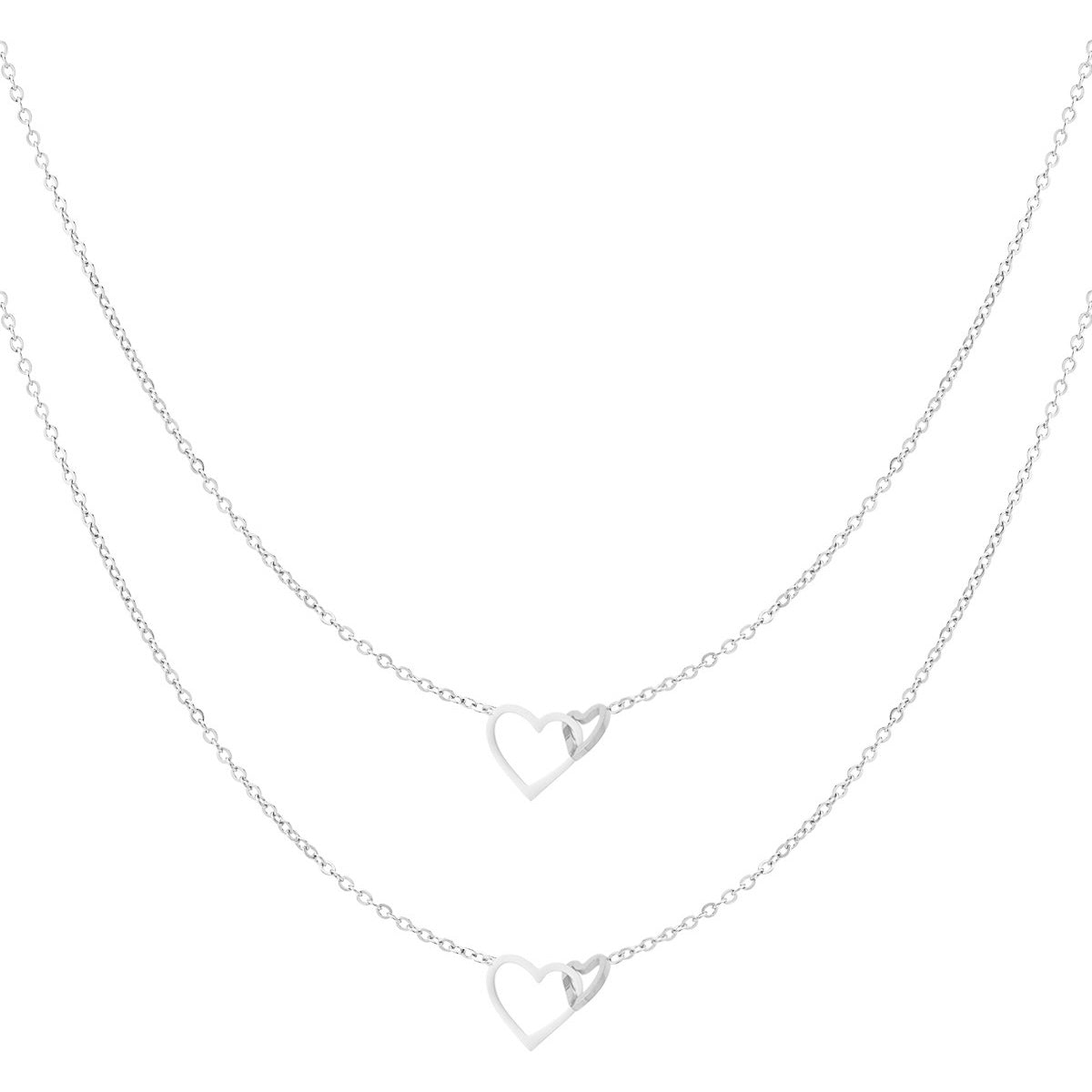 Eternal Love Necklace 2x - Silver - Sieradenbycelin Sieradenbycelin Sieradenbycelin