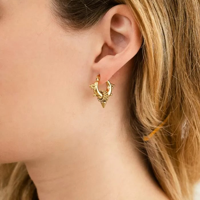 Bali Chunky Mini Earrings - Gold