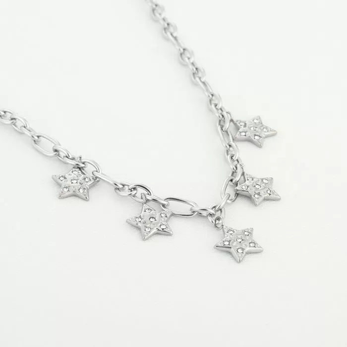 Bedels Shiny Stars Necklace - Silver