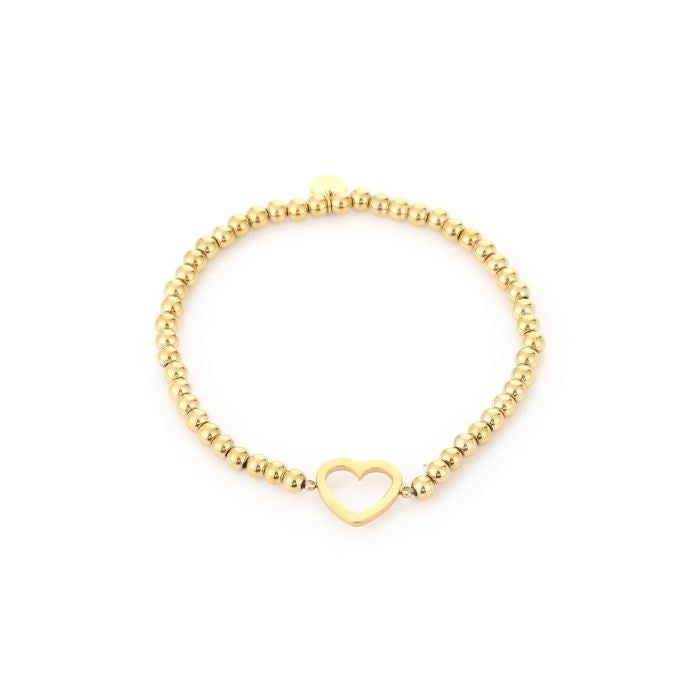 Beads Heart Bracelet - Gold