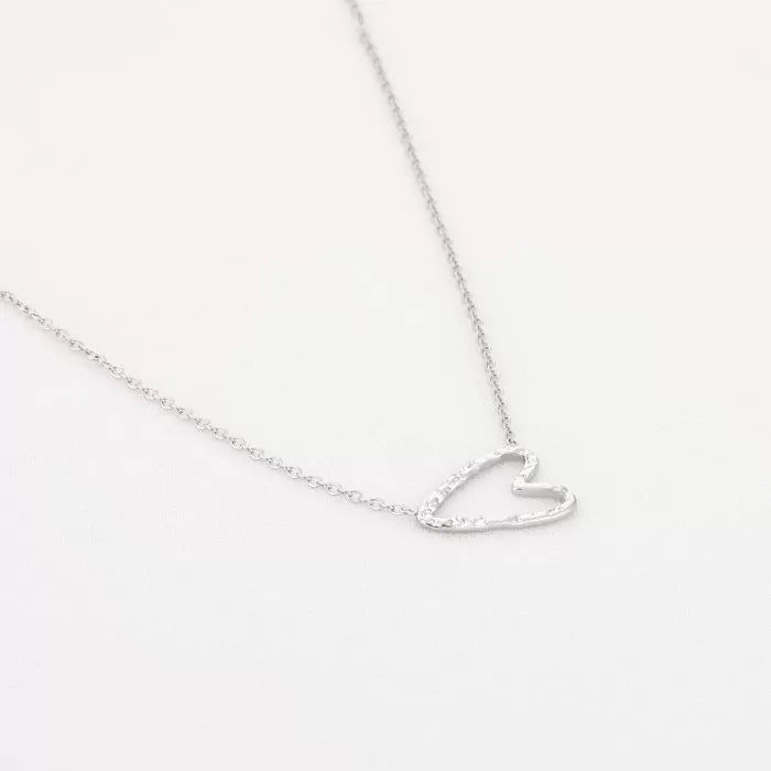 Daniek Heart Necklace - Silver