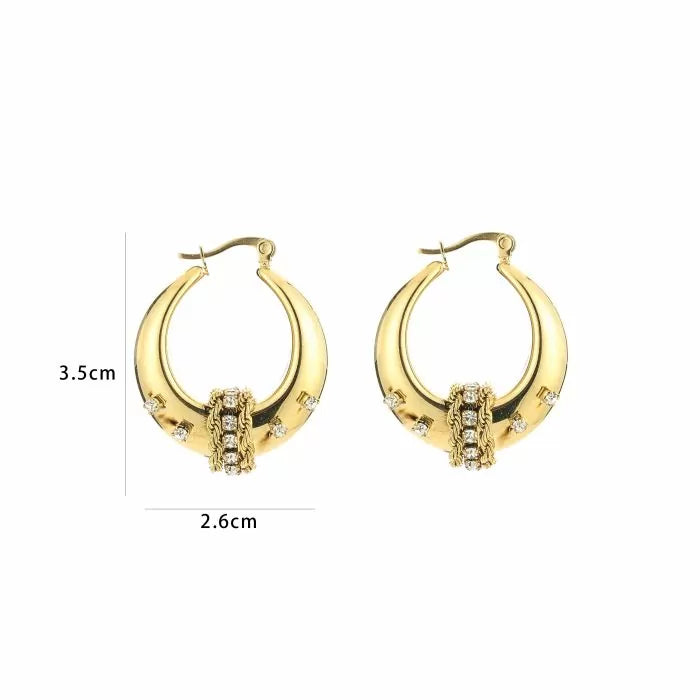 Bali Diamond Earrings - Gold - Sieradenbycelin Sieradenbycelin Sieradenbycelin