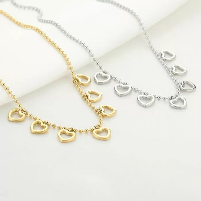 Beauty Heart Necklace - Gold