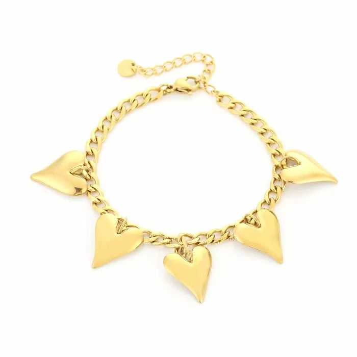 Figure Big Heart Bracelet - Gold