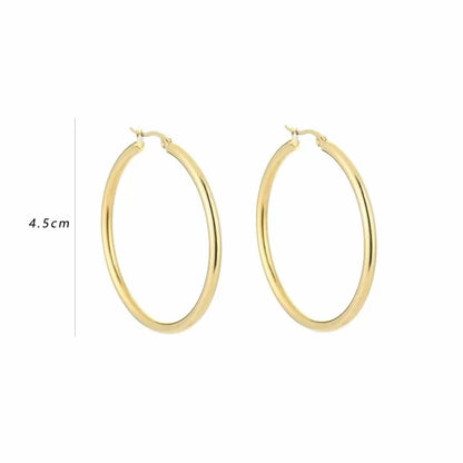 Basic Lighty Hoops Earrings - Gold