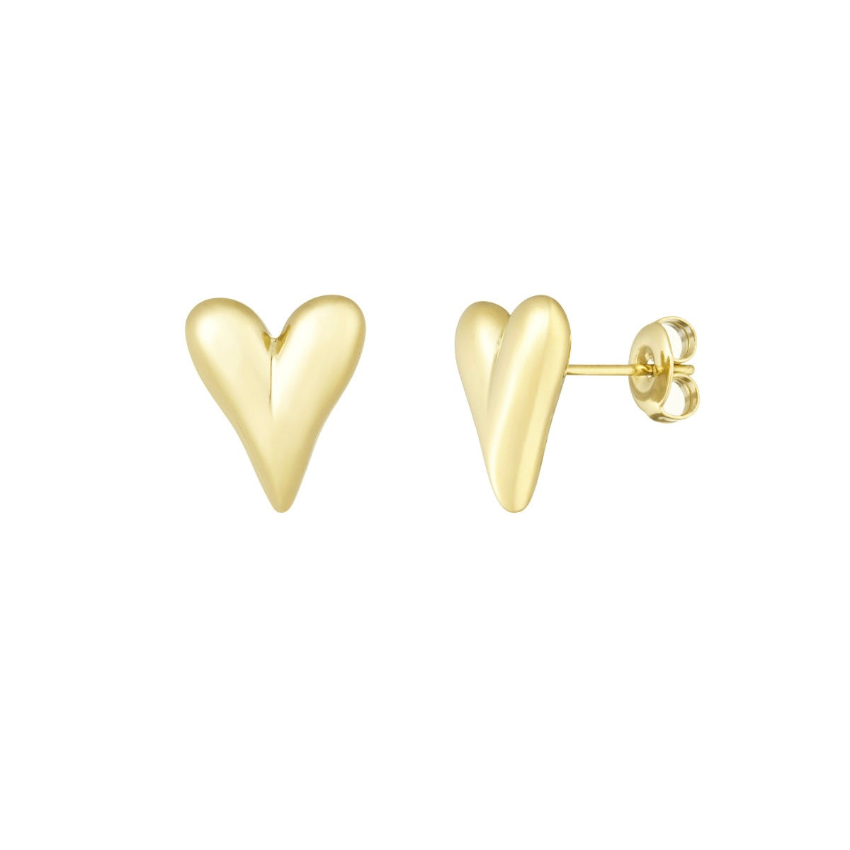 Ear Stud Tessa Normal Heart - Gold