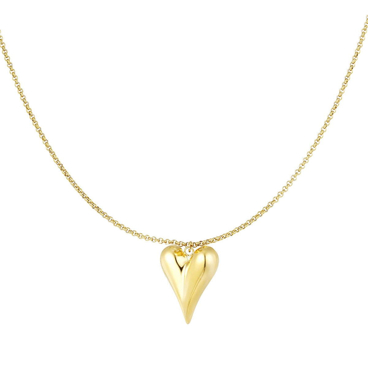 Tessa Heart Chunky Necklace - Gold