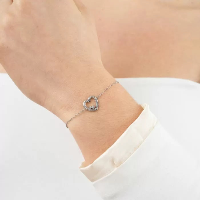 Two Love Bracelet - Silver