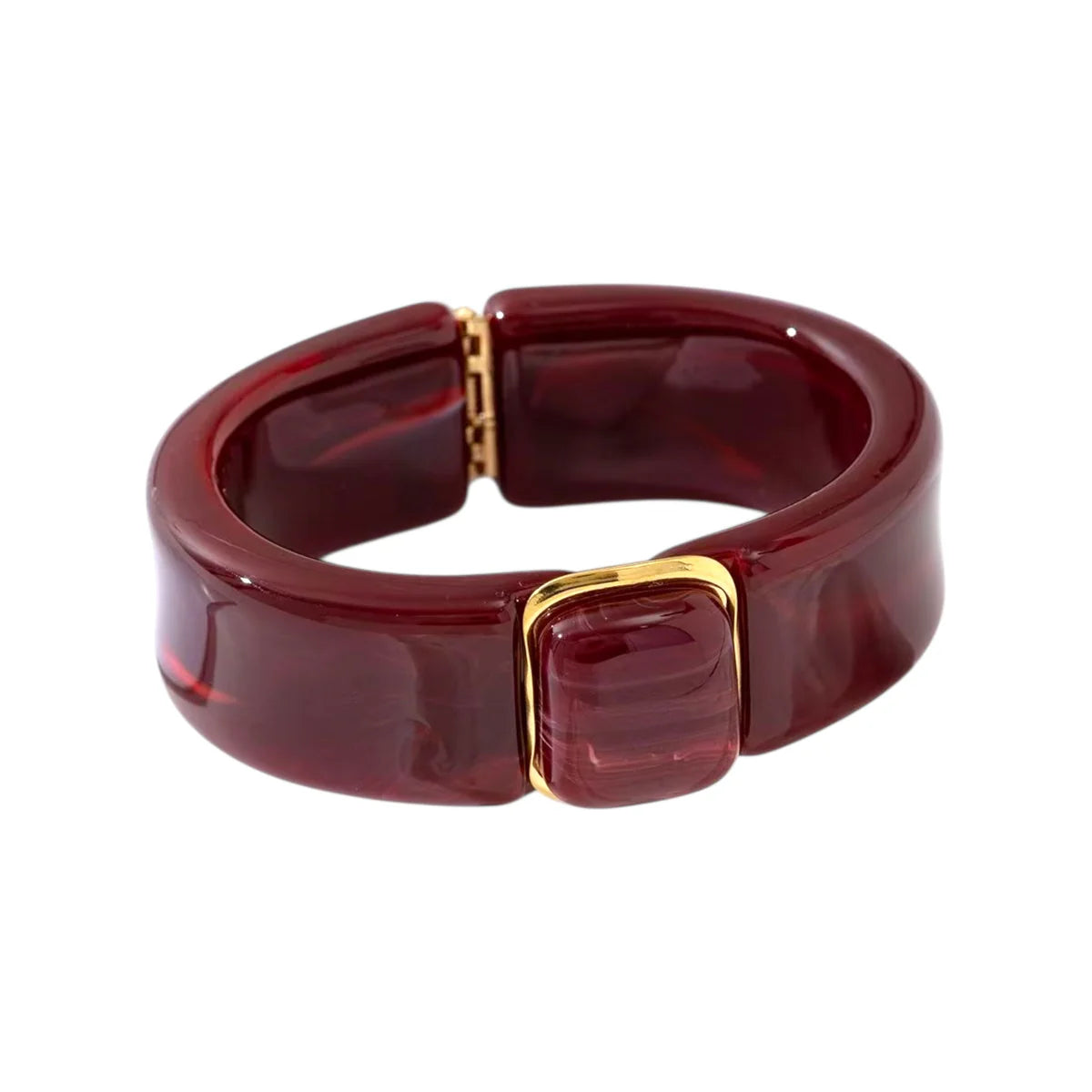 Mila Bangle Bracelet - Gold Bordeaux