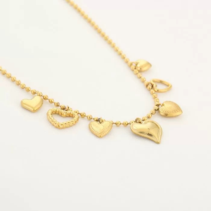 Bedels Heart Necklace - Gold