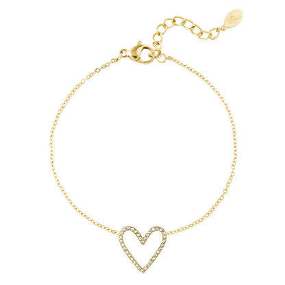 Love Glitter Bracelet - Gold - Sieradenbycelin Sieradenbycelin Sieradenbycelin