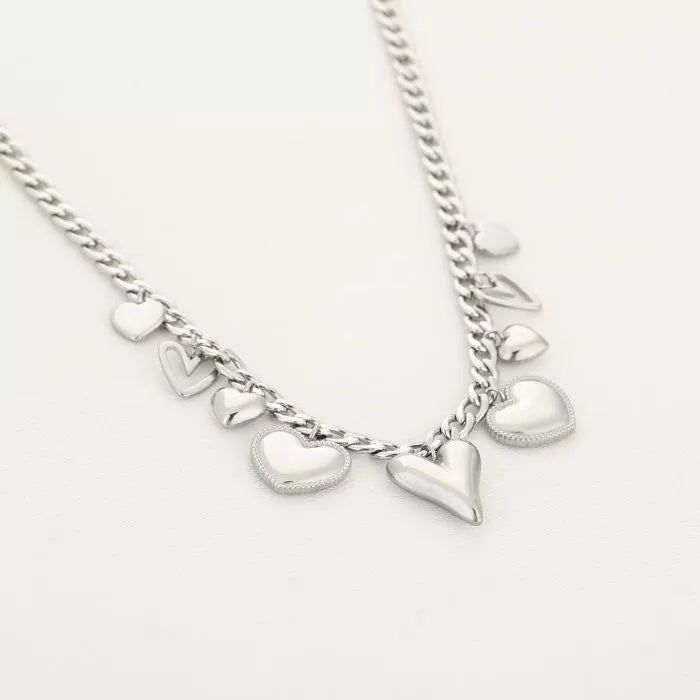 Figure Charms Necklace - Silver