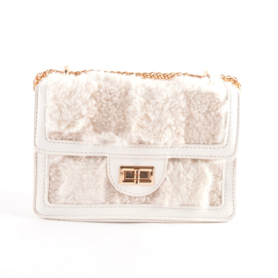 Fluffy Jolie Tas - Wit