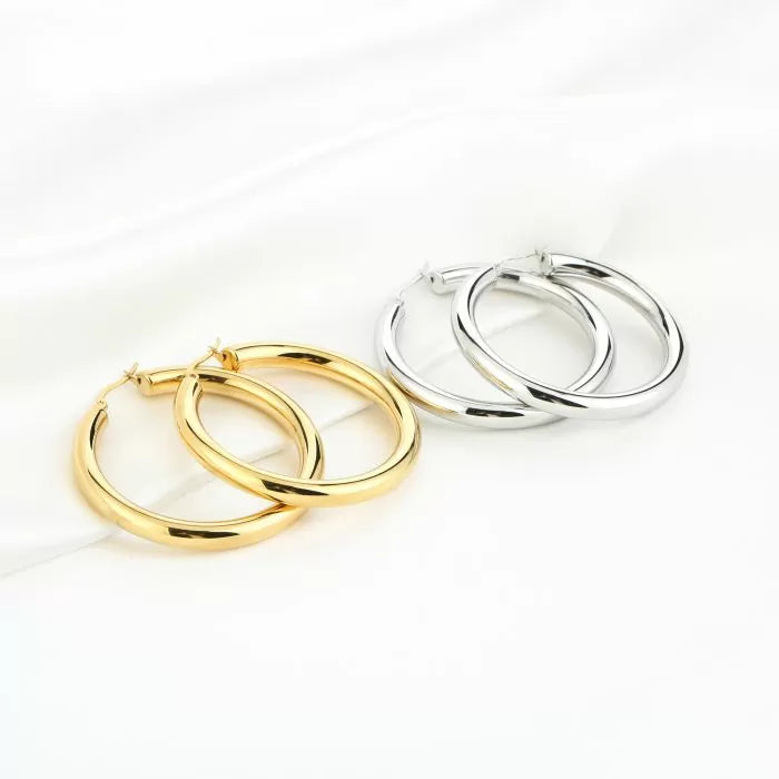 Basic Carlijn Hoops Earrings - Gold