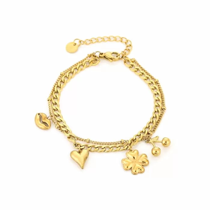 Bedels Double Layer Bracelet - Gold