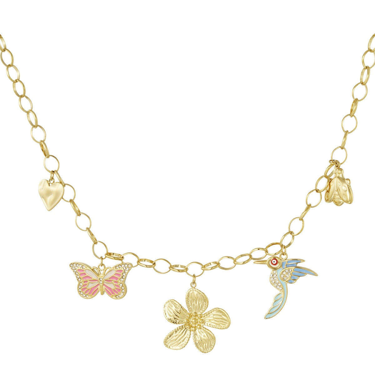 Figure Wild Floral Necklace - Gold