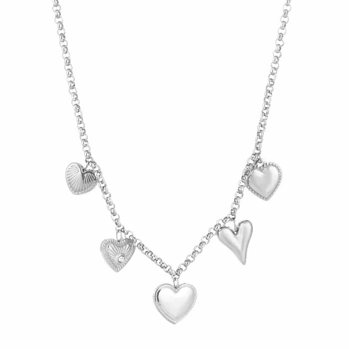 Bedels Beauty Hearts Necklace - Silver