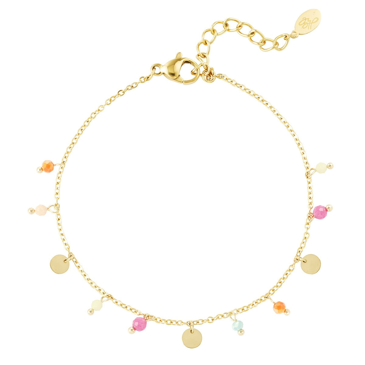 Technicolour Anklet - Gold