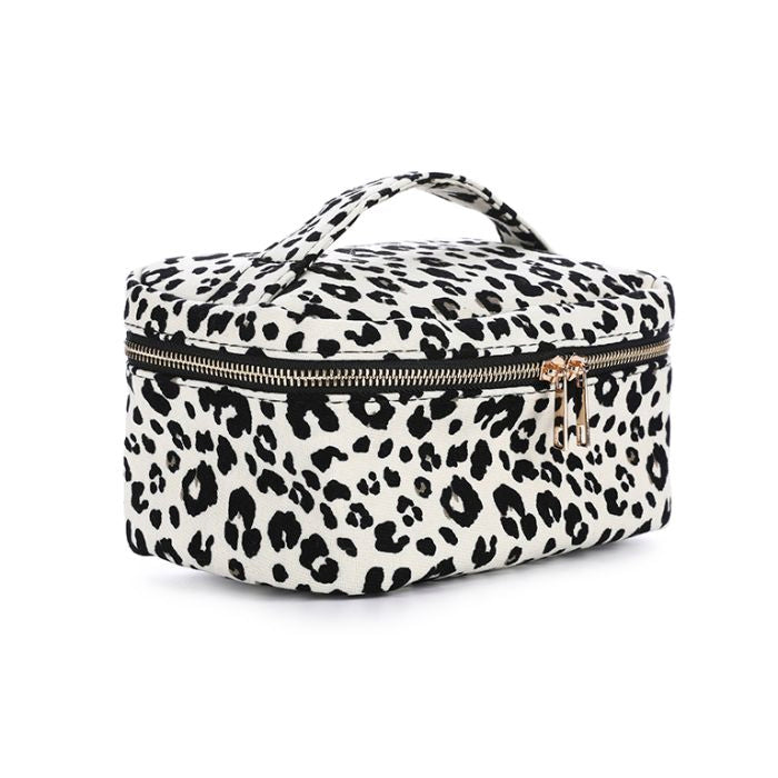 Make Up Tas - Leopard Wit