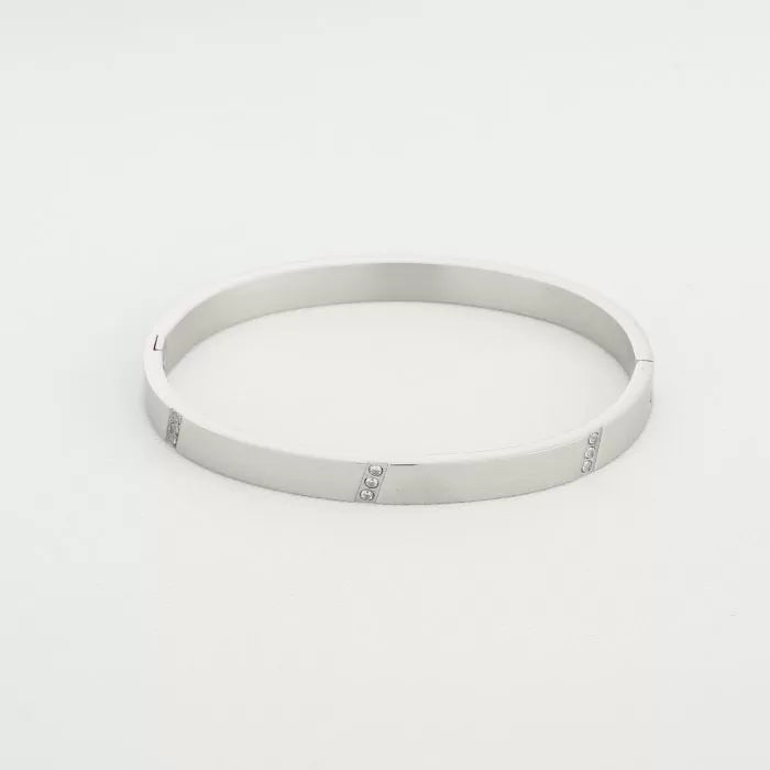 Bangel Strass Bracelet - Silver