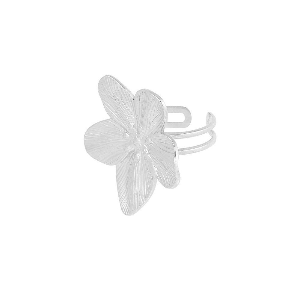 Big Flower Ring - Silver