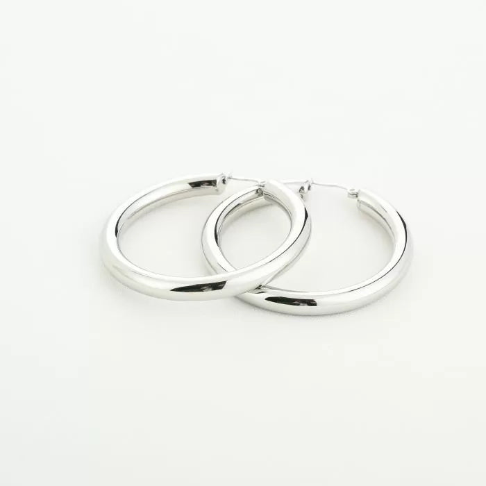 Basic Carlijn Hoops Earrings - Silver