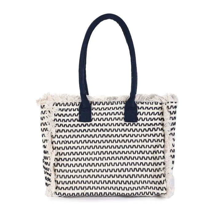 Trendy Shopper Tas - Navy Blauw