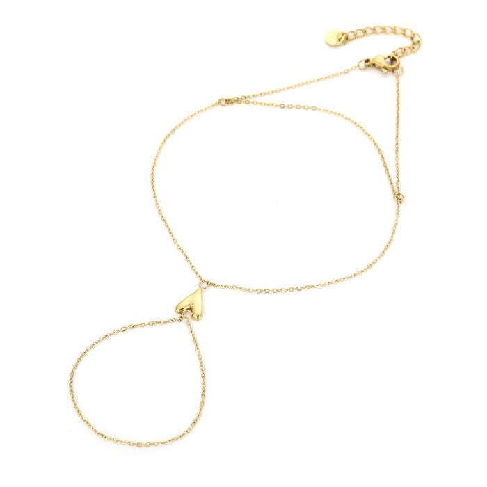 Handchain Heart - Gold